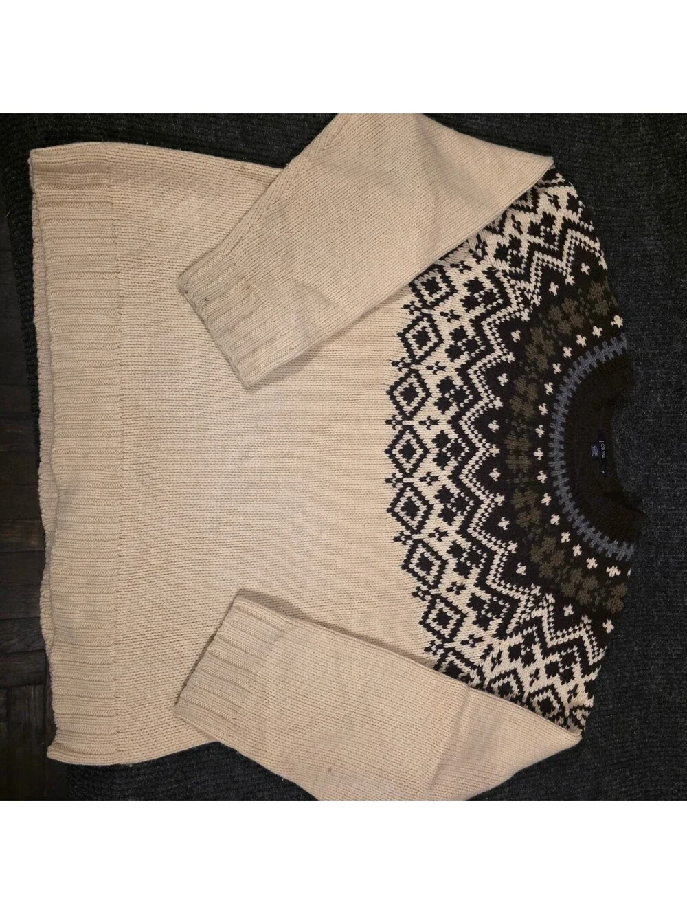 J.Crew XL Lambs Wool and Alpaca Blend Fair Isle Sweater